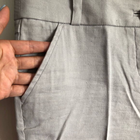 Bebe gray wide leg flared linen dress pants - Picture 3 of 13